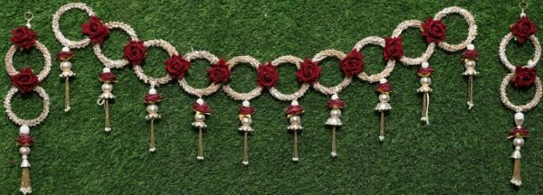 GOTA PATI RINGS WITH RED ROSE