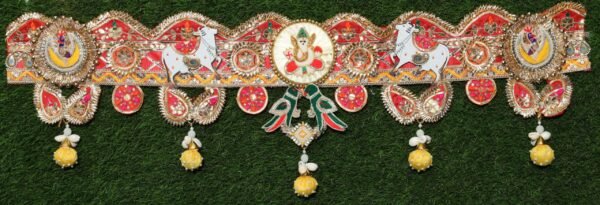 GOTA PATI WITH GANESH JI COW & PARROT
