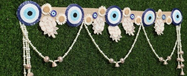 GOLDEN WITH BLUE EVIL EYE